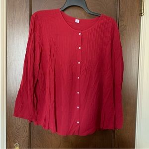 Old Navy XXL Red Button-down
